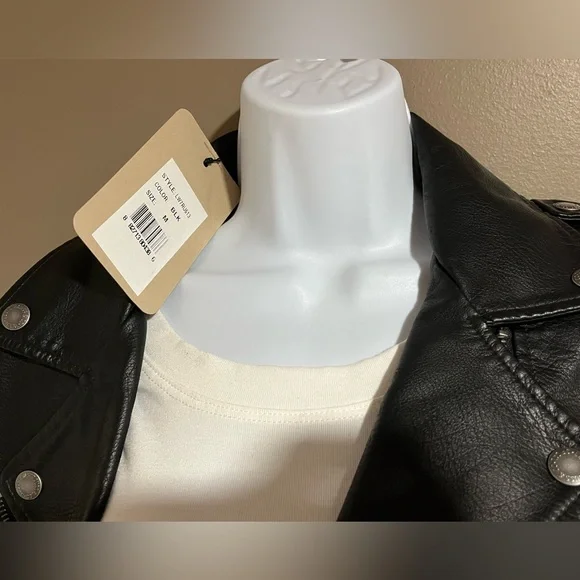 NWT Women's Black faux Leather Jacket - Picture 9 of 11